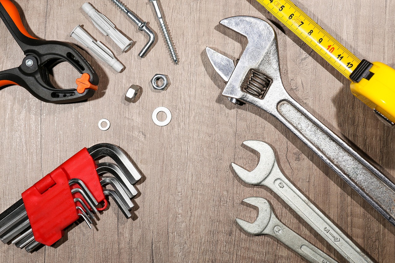 plumbing wrench icon blue